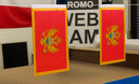 Montenegro - Satin Flagge 15 x 22 cm