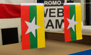 Myanmar - Satin Flagge 15 x 22 cm