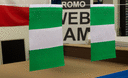 Nigeria - Drapeau en satin 15 x 22 cm