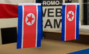 Nordkorea - Satin Flagge 15 x 22 cm