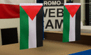Palästina - Satin Flagge 15 x 22 cm