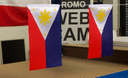 Philippinen - Satin Flagge 15 x 22 cm