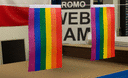 Regenbogen - Satin Flagge 15 x 22 cm