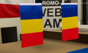 Rumänien - Satin Flagge 15 x 22 cm