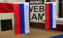Russland - Satin Flagge 15 x 22 cm