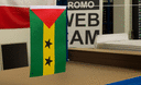 Sao Tome & Principe - Satin Flagge 15 x 22 cm