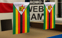 Zimbabwe Drapeau en satin 15 x 22 cm