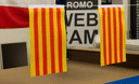 Katalonien - Satin Flagge 15 x 22 cm
