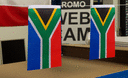 Südafrika - Satin Flagge 15 x 22 cm
