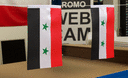 Syrien - Satin Flagge 15 x 22 cm