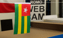 Togo - Satin Flagge 15 x 22 cm