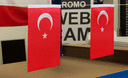 Türkei - Satin Flagge 15 x 22 cm