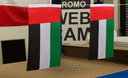 Vereinigte Arabische Emirate - Satin Flagge 15 x 22 cm