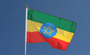 Éthiopie avec étoile - Drapeau sur hampe 30 x 45 cm