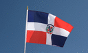République dominicaine - Drapeau sur hampe 30 x 45 cm