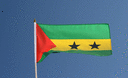 Sao Tomé e Principé - Drapeau sur hampe 30 x 45 cm