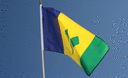 St. Vincent und die Grenadinen - Stockflagge 30 x 45 cm