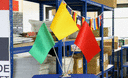 Drei Fahnen Sockel für Satin Flagge 15 x 22 cm