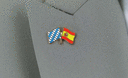 Bayern + Spanien mit Wappen - Freundschaftspin