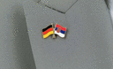 Deutschland + Serbien mit Wappen - Freundschaftspin