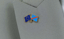 EU + Democratic Republic of the Congo - Crossed Flag Pin