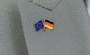 UE + Allemagne - Pin's drapeaux croisés