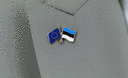 EU + Estonia - Crossed Flag Pin