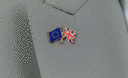 UE + Royaume-Uni - Pin's drapeaux croisés
