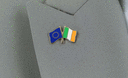 UE + Irlande - Pin's drapeaux croisés