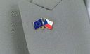 EU + Czech Republic - Crossed Flag Pin