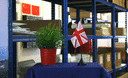 Union Jack rose - Mini drapeau de table 10 x 15 cm