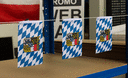Bayern mit Wappen - Fähnchen 10 x 15 cm