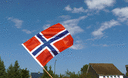 Norwegen - Stockflagge PRO 60 x 90 cm