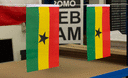 Ghana - Minifahne 15 x 22 cm