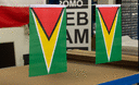 Guyana - Minifahne 15 x 22 cm