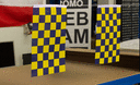 Checkered Blue-Yellow - Little Flag 6x9"