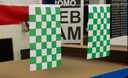 Checkered Green-White - Little Flag 6x9"