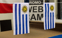 Uruguay Fanion 15 x 22 cm