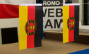 DDR - Satin Flagge 15 x 22 cm