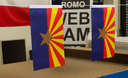 Arizona - Satin Flagge 15 x 22 cm