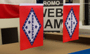 Arkansas - Satin Flagge 15 x 22 cm