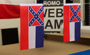 Mississippi - Satin Flagge 15 x 22 cm