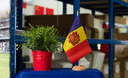 Andorra - Holz Tischflagge 15 x 22 cm