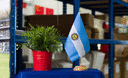Argentine - Drapeau de table 15 x 22 cm, bois