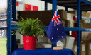 Australien - Holz Tischflagge 15 x 22 cm