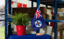 Queensland - Holz Tischflagge 15 x 22 cm