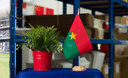 Burkina Faso - Drapeau de table 15 x 22 cm, bois