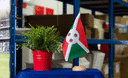 Burundi - Holz Tischflagge 15 x 22 cm