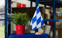 Bayern ohne Wappen - Holz Tischflagge 15 x 22 cm