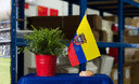 Ecuador Ekuador - Holz Tischflagge 15 x 22 cm